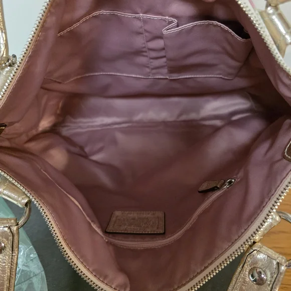 Coach Poppy Madras Plaid Pattern tote - Picture 4 of 5